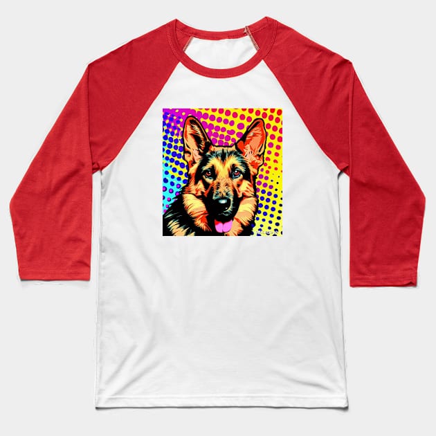 German Shepherd Baseball T-Shirt by Sketchy